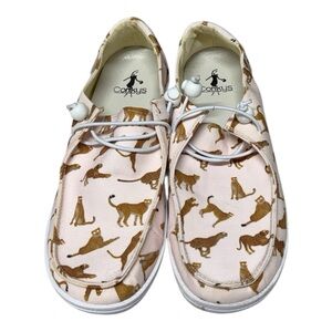 Corkys Women's Loafers with Pink and Brown Animal Print
